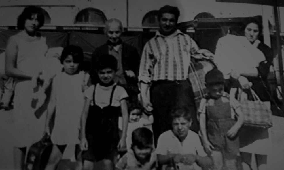 Black and white family photograph of the Cabrera family