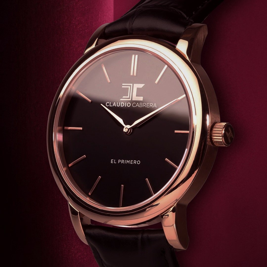 El Primero watch in front of red velvet